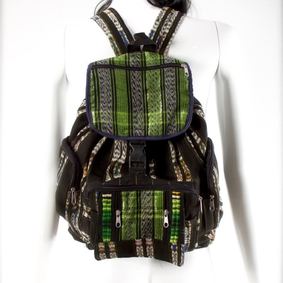 VTG 80\'s Native Guatemala Huipil Woven Backpack